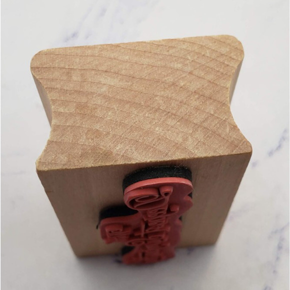 With Deepest Sympathy Script Wood Mounted Rubber Stamp - Picture 5 of 7